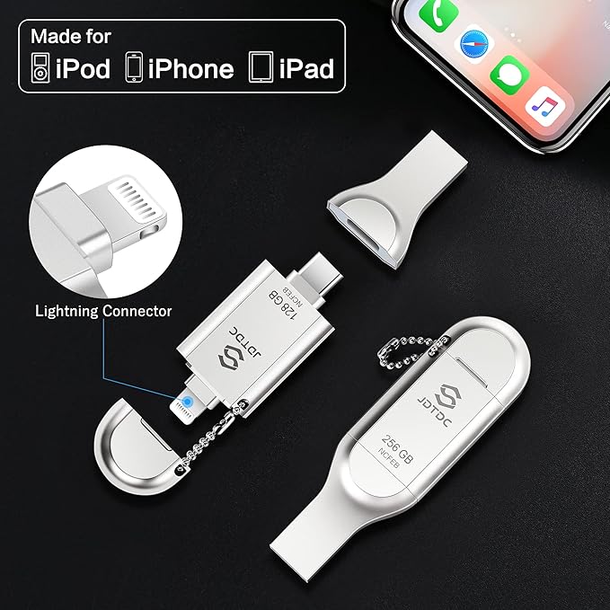 iPhone-Flash-Drive Genuine Apple MFi Certified 128GB Photo-Stick-iPhone-Memory - Image 2