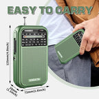XHDATA D220 Portable AM FM SW Shortwave Receiver Pocket Radio, 2 AA Battery - Image 2