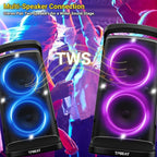 Portable Bluetooth Speaker: 160W Peak Powerful Loud Sound Deep Bass Wireless - Image 4