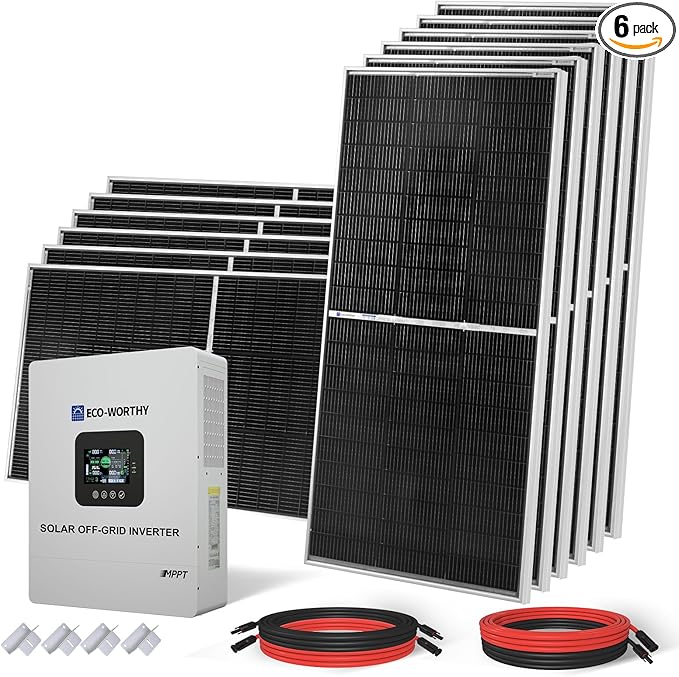 ECO-WORTHY 9.36KWH 2340W 48V Solar Power System Kit Off Grid Solar Panel Kit by ECO-WORTHY