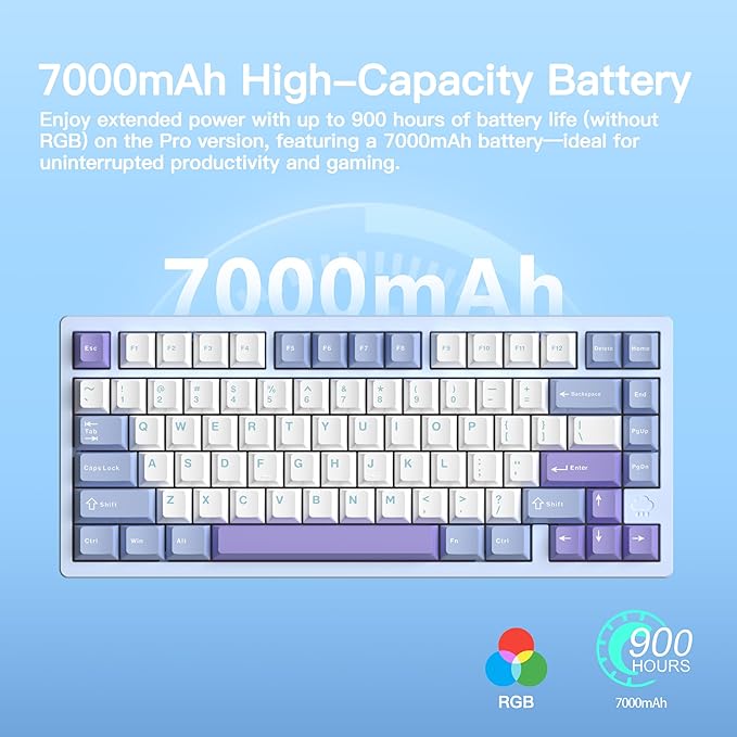 KEEBMONKEY WOBKEY Rainy 75 CNC Aluminum HMX/JWK/Cocoa Switches Triple-Mode - Image 3