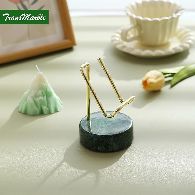 Marble Phone Stand with Metal Holder, Charging Available While Using, Swipe Up - Image 5