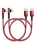 USB C Cable Fast Charger Type C 3.1A Right Angle Nylon Braided USB Type C Cable by AINOPE10yearsforphoneaccessories