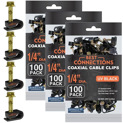 BEST CONNECTIONS Coaxial Cable Clips by BESTCONNECTIONS