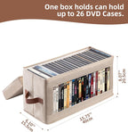 4 Pack DVD Storage Box with Visible Window, Dustproof CD/DVD Case Holder - Image 2