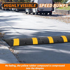 Heavy Duty Speed Bumps for Driveway, 1 Pack 2 Channel Modular Traffic Speed - Image 5