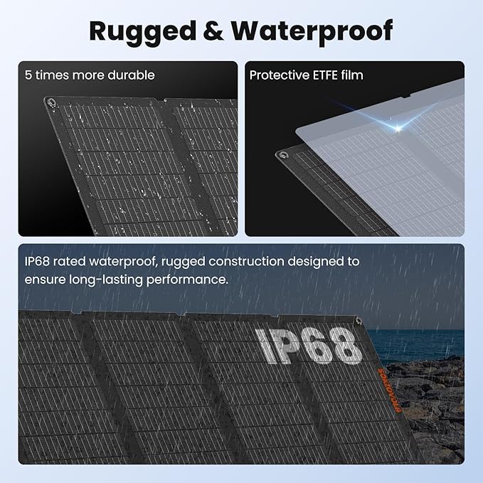 N-Type 16BB 50W Portable Solar Panels, Foldable Solar Panel Charger IP68 - Image 7