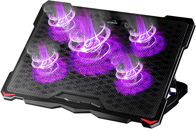 AICHESON Laptop Cooling Pad for 15.6 to 17.3 Inches PC Notebooks, 5 Fans by AICHESON
