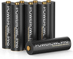 POWEROWL Gold-top Rechargeable AA Batteries PRO, High Capacity 2800mAh by POWEROWL