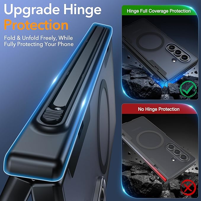 Oneagle Magnetic for Samsung Galaxy Z Fold 7 Case Built in Screen Protector - Image 4