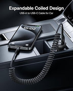 Baseus USB Type C Cable for Car, Nylon Braided Carplay Cable Compatible - Image 2