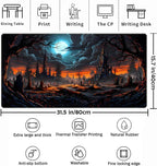 Dark Fantasy Castle Desk Pad Extended Gaming Mouse Pad, XXL Large Computer - Image 2