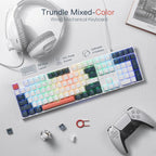 Redragon K668 RGB Gaming Keyboard, 108 Keys Wired Mechanical Keyboard w/Extra 4 - Image 2