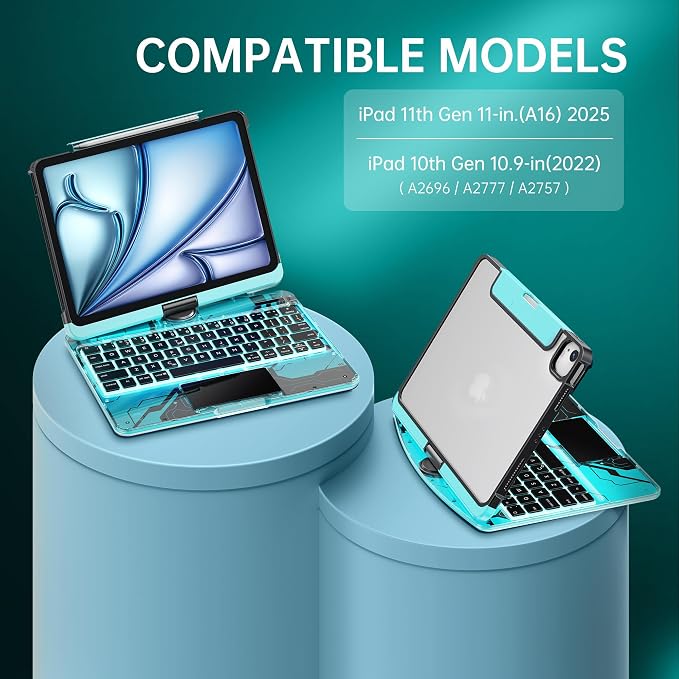 GUSGU Transparent Case with Wireless Keyboard - Image 2