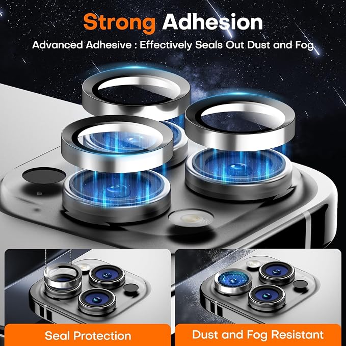 Camera Lens Protector for iPhone 16 Pro Max/16 Pro/15 Pro Max/15 Pro/14 Pro - Image 4