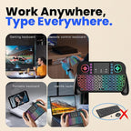 Mini Keyboard with Touchpad-2.4GHz & Bluetooth Dual-Mode, 7-Color Backlight - Image 4
