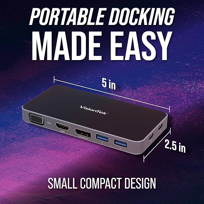 VisionTek VT200 Portable USB-C Dual Monitor Hub - Image 6