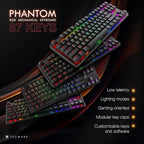 TECWARE Phantom 87 Key Mechanical Keyboard, RGB led, Outemu RED Switch - Image 2