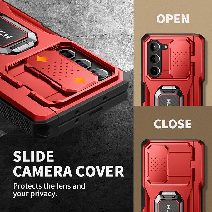 TONGATE for Z Fold 6 Case with Ring Stand, Built-in S Pen Holder & Glass Screen - Image 9