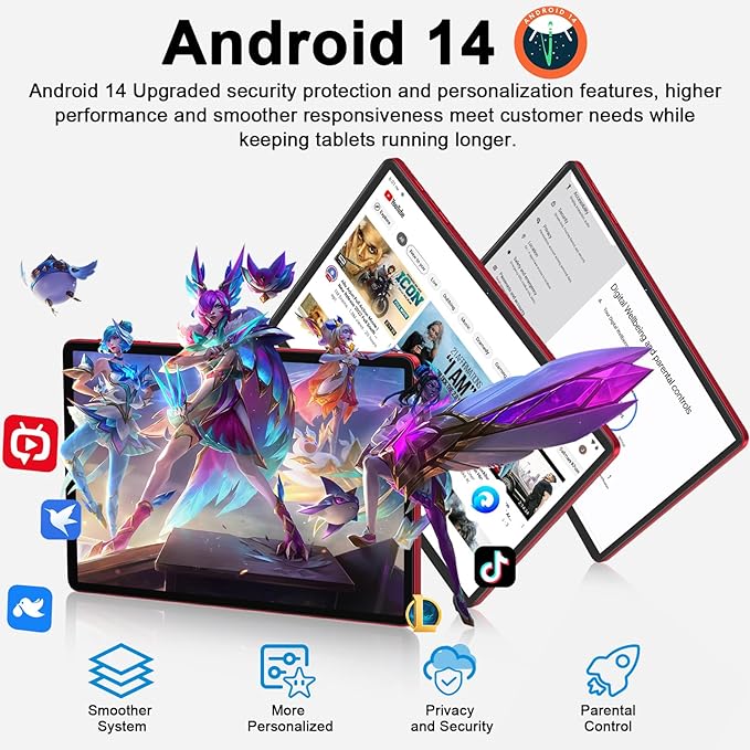 Android 14 Tablet 11 Inch Tablets, 24GB RAM 256GB ROM, Octa-Core Tablets - Image 3