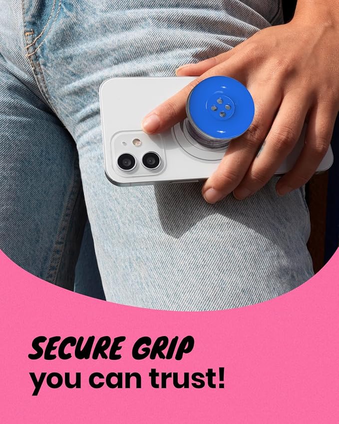 Solid Color Button Phone Grip – Minimalist Design, Durable and Lightweight - Image 4