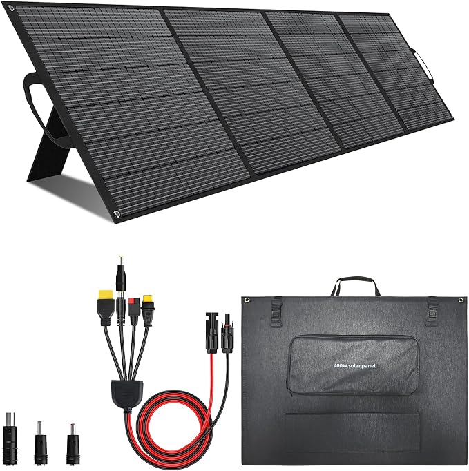 400W Portable Solar Panel for Power Station Generator, 400 Watt Foldable Solar by Unknown