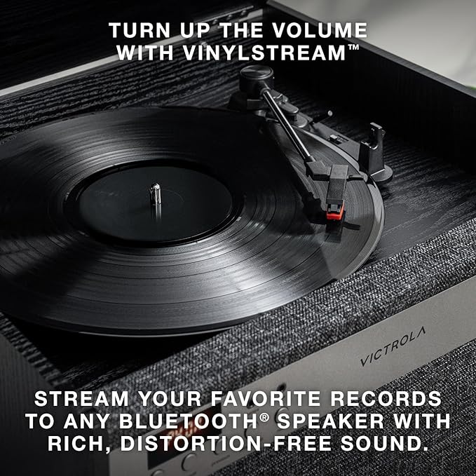 Victrola Century 6-in-1 Vinyl Record Player & Music Center – 3-Speed Turntable - Image 5
