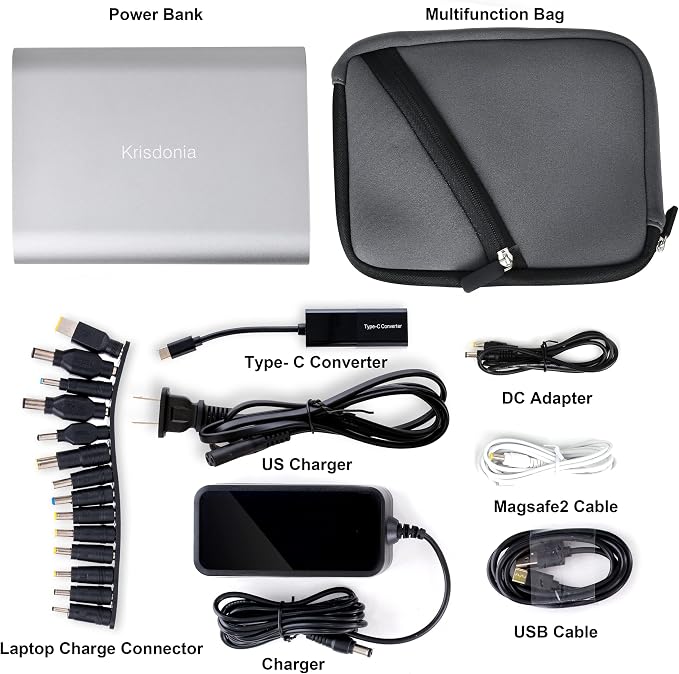 Krisdonia Portable Laptop Charger 185Wh/50000mAh Laptop Power Bank External - Image 4