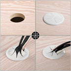 HYCC 10 Pack 2-3/8 Inch Flexible Desk Grommet, Organize Wires and Cables on - Image 5
