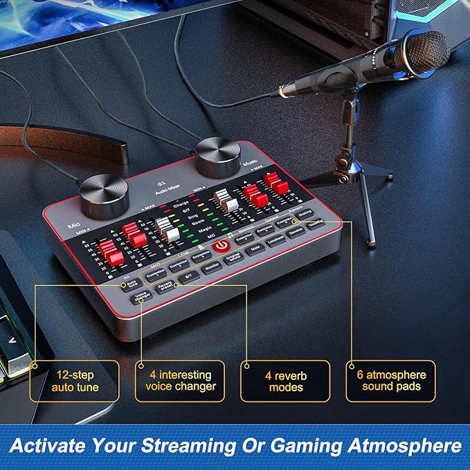 Podcast Equipment Bundle for 2 Mic Tiktok Video Content Creator Kit, Audio - Image 2