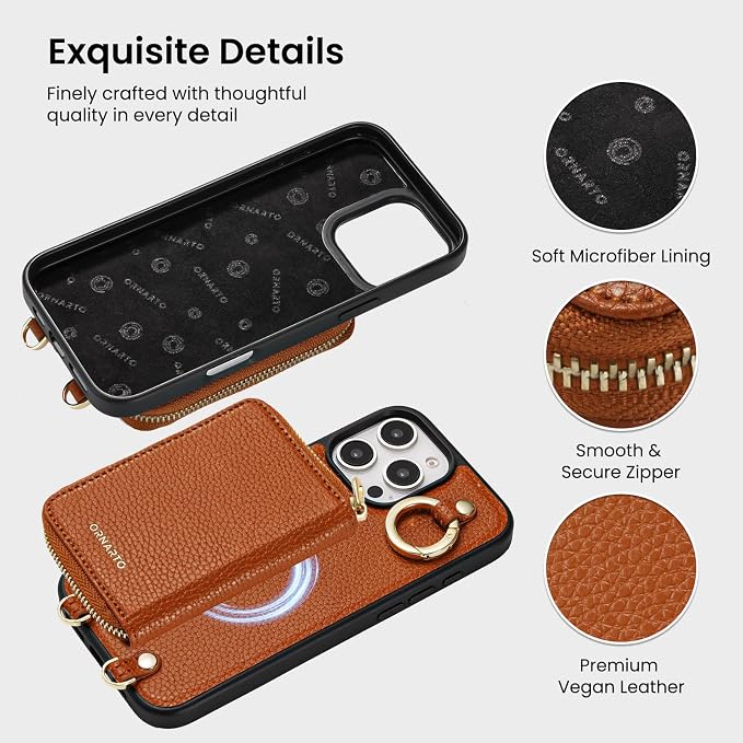ORNARTO Magnetic Detachable Wallet Case - Image 5