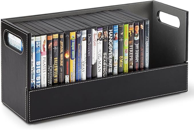 Stock Your Home DVD Storage Box, Movie Shelf Organizer by StockYourHome
