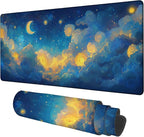 Gaming Desk Pad Large Extra Length Night Sky Mouse Pad Keyboard Laptop Non-Slip by Unknown