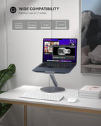 LULULOOK Laptop Stand for Desk 2025, 360 Rotating Adjustable Laptop Riser - Image 7