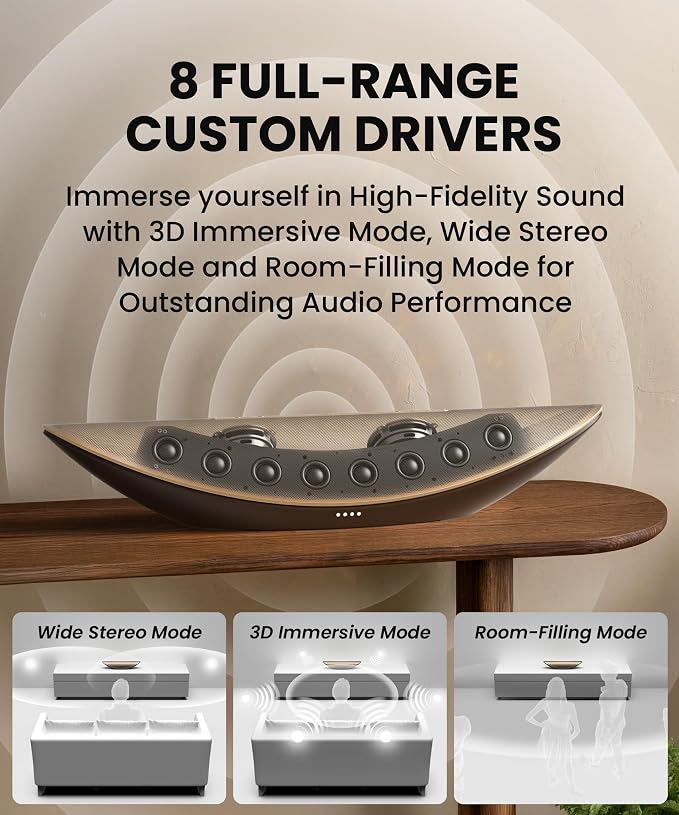 Cleer Crescent Smart Audio Bluetooth Speaker, 3 Hi-Res Audio Certified Sound - Image 2