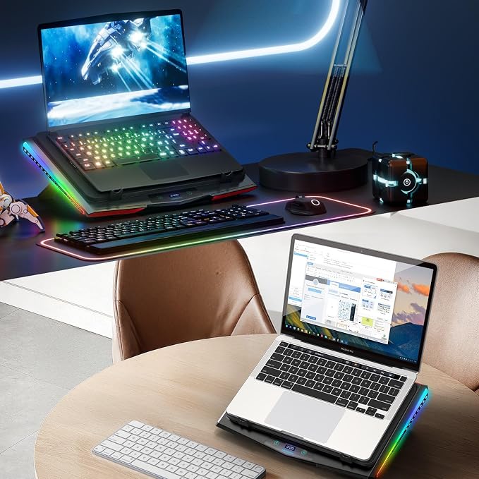 LIANGSTAR Gaming Laptop Cooling Pad, RGB Laptop Cooler - Image 7