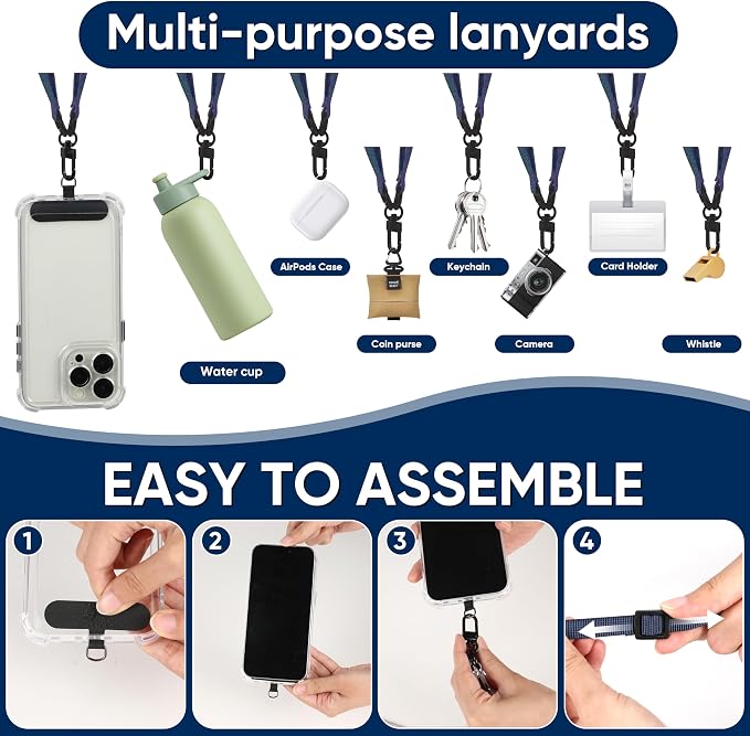 Cell Phone Strap Adjustable Wrist Strap Crossbody Cellphone Holder Extra Long - Image 6