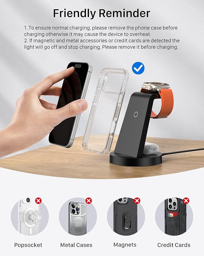Anlmz 3 in 1 Charging Station for iPhone, Wireless Charger for iPhone 17 16e 16 - Image 6