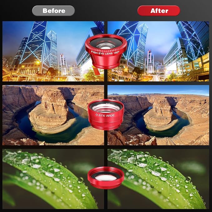 External Lens for Mobile Phone 3-in-1 Fisheye Macro Wide Angle Lens - Image 6