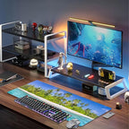 Tropical Nature Landscape Desk Mat, Large Summer Beach Seawater and Palm Trees - Image 6