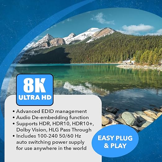 OREI 8K HDMI 2.1 Switch 4K@120hz Switcher 2 in 1 Out, - Image 3