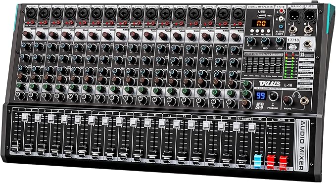 16 Channel Professional Audio Mixer, Mixing Console by TKLBLS