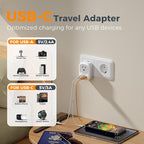 2 Pack European Travel Plug Adapter, TESSAN US to Europe Plug Adapter - Image 4