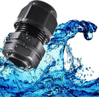 XHF 25 Pcs 3/8" IP68 Strain Relief Nylon Cord Grip NPT Cable Glands Adjustable - Image 7