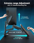 Dual Monitor Arm for 13-49 Inch Ultrawide Screens, Heavy Duty Monitor Mount for - Image 3