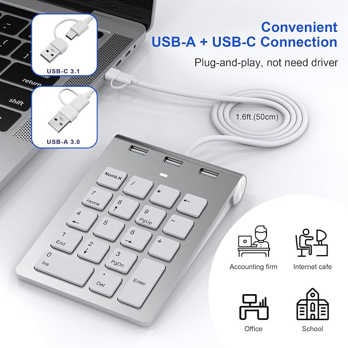 Wired USB C/A Number Pad - Image 4
