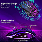 Wireless Gaming Mouse, Rechargeable Wireless Computer Mouse, 7-Color LED Light - Image 5