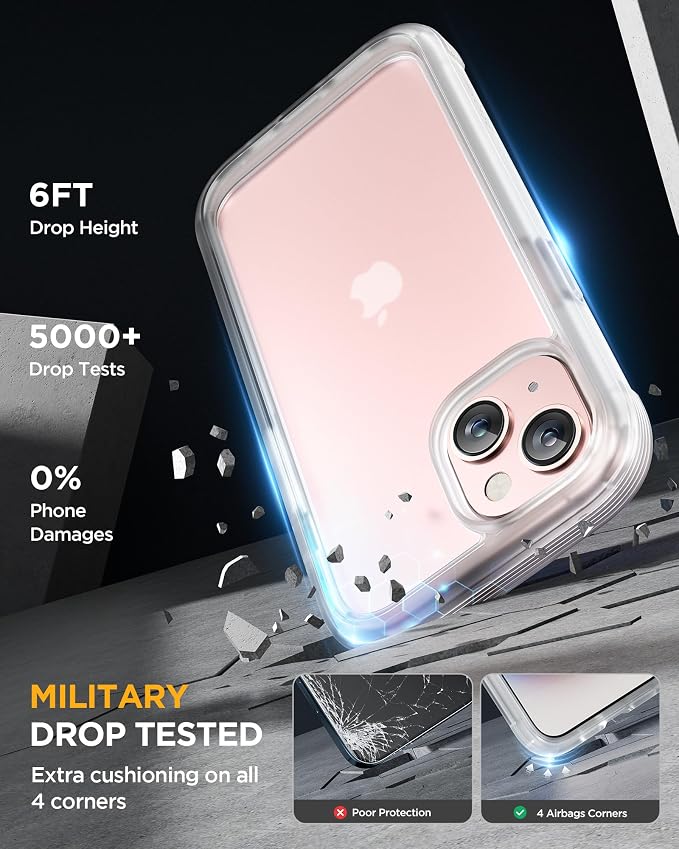 Miracase Glass Series Designed for iPhone 15 Plus Case 6.7', Full-Body Military - Image 3
