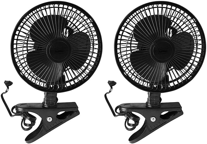 JOEY'Z 2 Pack - 6 INCH - 2 Speed - Adjustable Tilt, Whisper Quiet Operation by JOEYZ