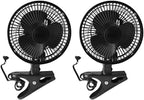 JOEY'Z 2 Pack - 6 INCH - 2 Speed - Adjustable Tilt, Whisper Quiet Operation by JOEYZ